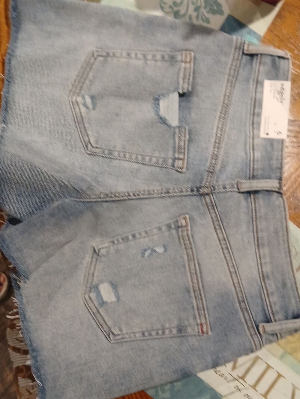 Maurices "edgely" Light Blue High-Rise Denim Shorts